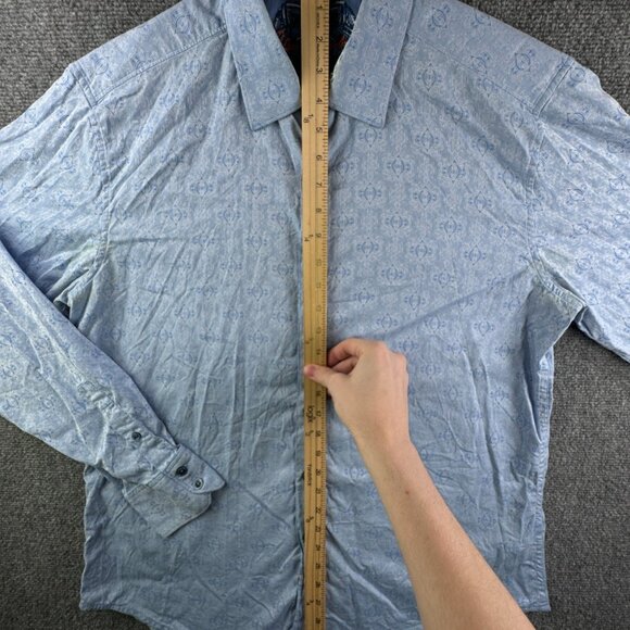 Robert Graham Long Sleeve Button Up Shirt Men Size Large Classic Blue Print - Picture 3 of 16